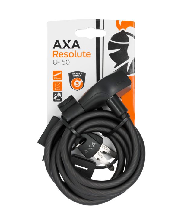Slot Axa Kabel Resolute 150x8 M/houder Zw